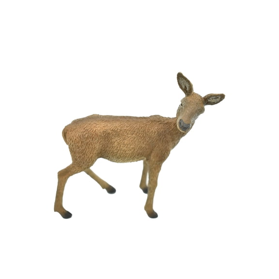 Deer, Red Doe Realistic Toy Model Plastic Replica Animal, Kids Educational Gift 3.5" F3272 B223