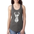 thumbnail image 1 of Deer Rose Animal Lover Ladies Racerback Tank Top, Dark Grey, Medium, 1 of 3