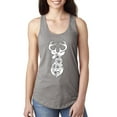 thumbnail image 1 of Deer Rose Animal Lover Ladies Racerback Tank Top, Heather Grey, X-Large, 1 of 3