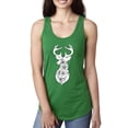 thumbnail image 1 of Deer Rose Animal Lover Ladies Racerback Tank Top, Kelly, Small, 1 of 3