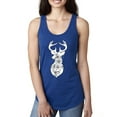thumbnail image 1 of Deer Rose Animal Lover Ladies Racerback Tank Top, Royal, X-Large, 1 of 3