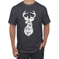 thumbnail image 1 of Deer Rose Animal Lover Men's Graphic T-Shirt, Charcoal, 5XL, 1 of 3