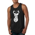 thumbnail image 1 of Deer Rose Animal Lover Mens Graphic Tank Top, Black, Small, 1 of 3
