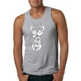 thumbnail image 1 of Deer Rose Animal Lover Mens Graphic Tank Top, Heather Grey, 3XL, 1 of 3