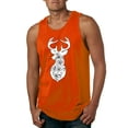 thumbnail image 1 of Deer Rose Animal Lover Mens Graphic Tank Top, Orange, Medium, 1 of 3