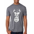 thumbnail image 1 of Deer Rose Animal Lover Mens Premium Tri Blend T-Shirt, Premium Heather, Large, 1 of 3