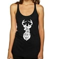 thumbnail image 1 of Deer Rose Animal Lover Tri-Blend Racerback Tank Top, Vintage Black, Small, 1 of 3