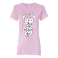 thumbnail image 1 of Deer Rose Animal Lover Womens Graphic T-Shirt, Light Pink, Small, 1 of 3
