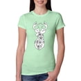 thumbnail image 1 of Deer Rose Animal Lover Womens Slim Fit Junior Tee, Mint, 2XL, 1 of 3