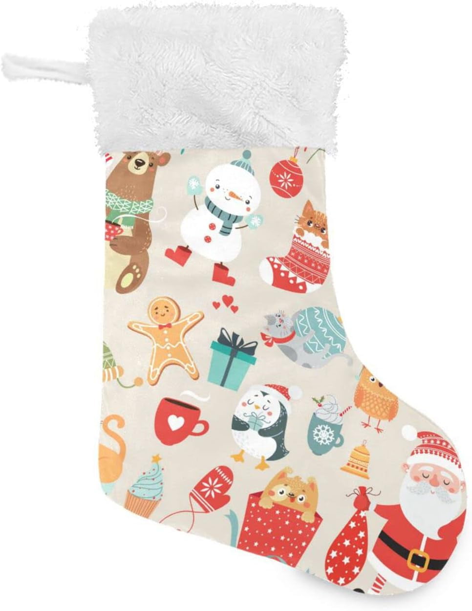 Deer Santa Cartoon Christmas Tree Christmas Stockings Animal Xmas