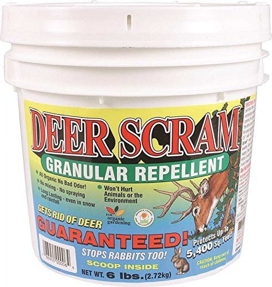 Enviro Protection Deer Scram Granular Deer Repellent - Outdoor Use - White Pail, 6 lbs