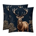 thumbnail image 1 of Deer Set of 2 Velvet Throw Pillow with Unique Patterns - 16x16, 18x18, 20x20 Inches for Various Occasions - Pillows Covers Throw Pillow Inserts Pillow Inserts, 1 of 6