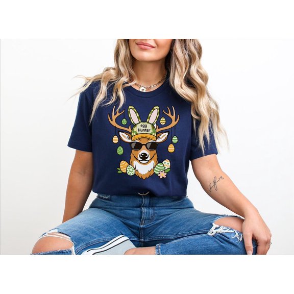 Deer Shirt Egg Hunter Buck Tee Hunting Lover Retro Spring Outfits