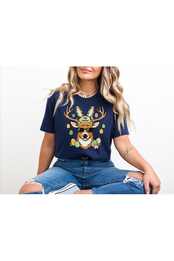 Deer Shirt Egg Hunter Buck Tee Hunting Lover Retro Spring Outfits