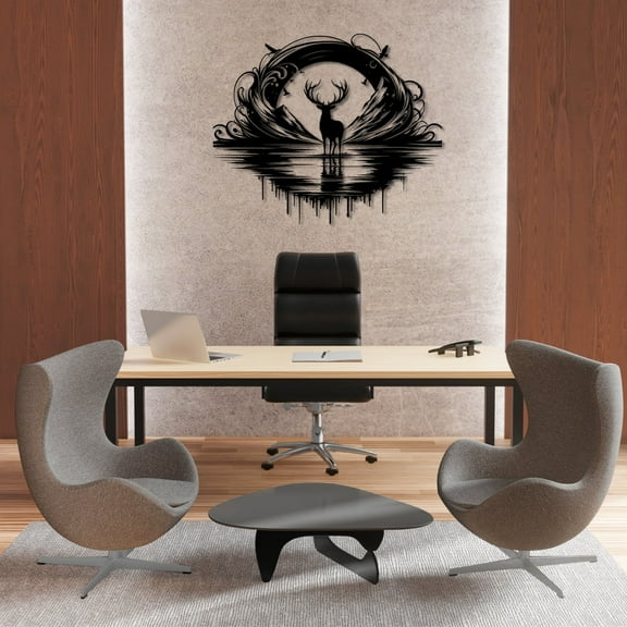 Deer Silhouette Metal Wall Art