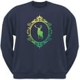 thumbnail image 1 of Deer Silhouette Navy Adult Crew Neck Sweatshirt, 1 of 1
