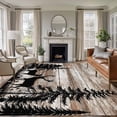 thumbnail image 1 of Deer Silhouettes Area Rugs 5'x7', Washable Small Throw Rugs for Laundry Room Playroom, Trees Wooden Retro Art Farmhouse Indoor Outdoor Rug Non-Slip Low Pile Carpet Runner Reversible Floor Mats, 1 of 8