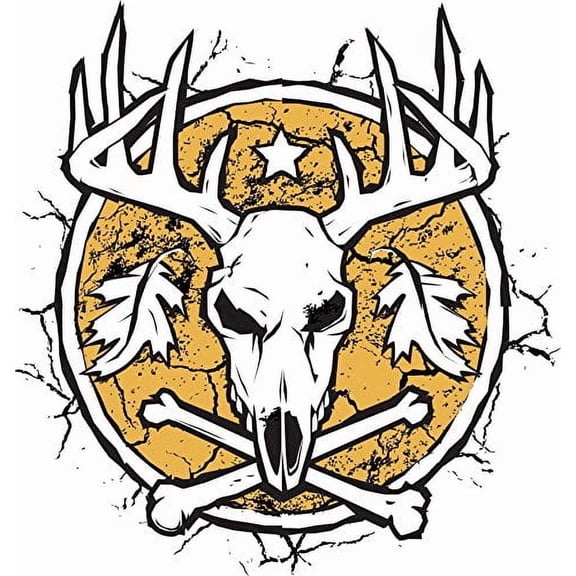 Deer Skull Edible Image Icing Cake Topper for Quarter Sheet Cake, by TNCT