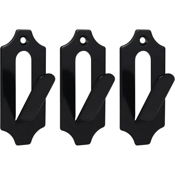 Deer Skull Mount Hanger 3Pack Black Euro Wall Mount Hanger for Deer Head, Pronghorn and Other Smaller Animals, Skull Wall Hooker with Easy Installation Kit for Indoor Outdoor