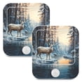 thumbnail image 1 of Deer Snow Forest Trees Lake Night Lights Plug into Wall LED with Auto Light Sensor Warm Light for Kids Hallway Bedroom Living Room Kitchen Bathroom Set of 2, 1 of 7