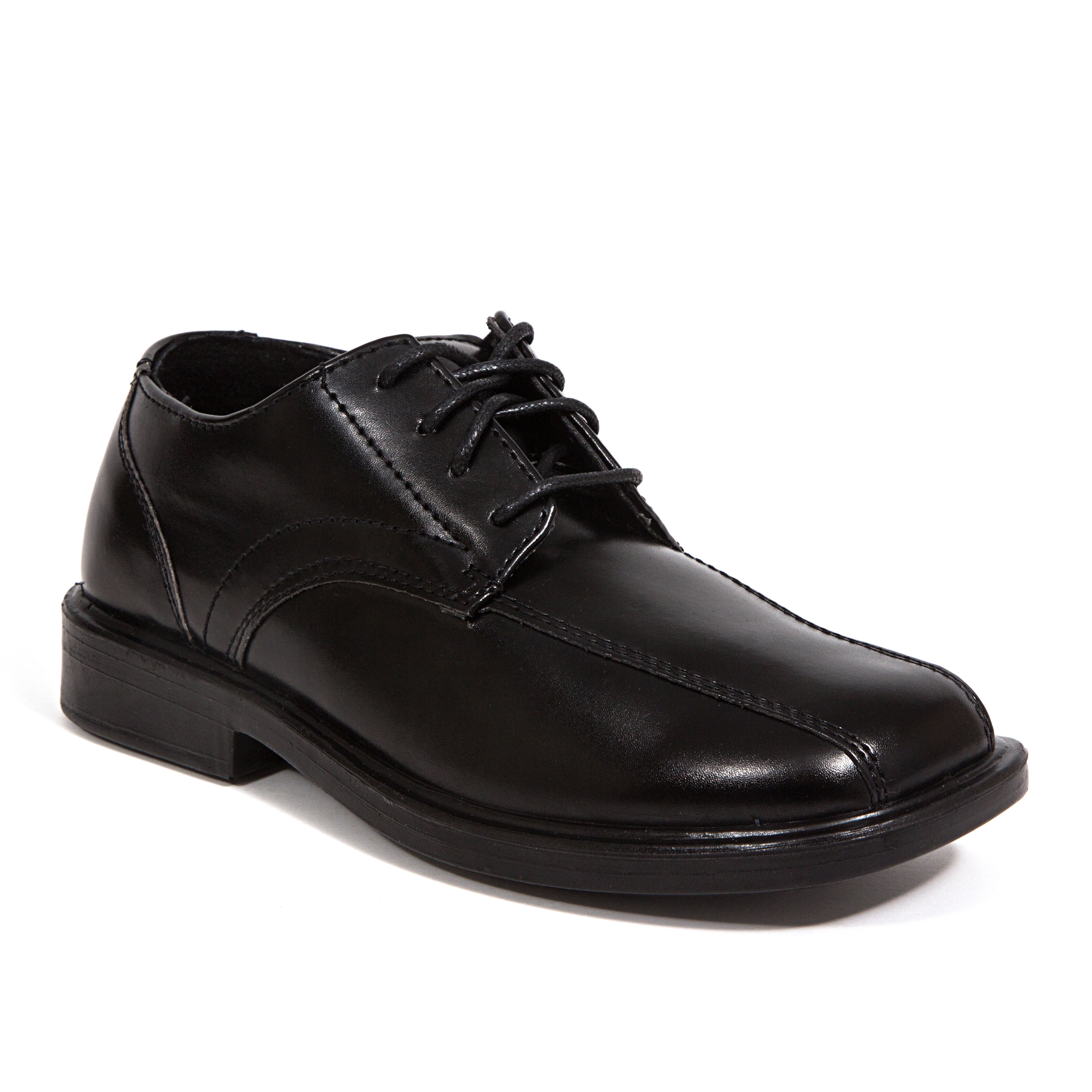 Deer Stags Boys Gabe Lace-Up Dress Comfort Oxford - Black- 10 Little Kid Medium