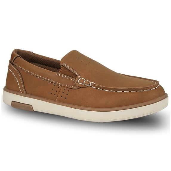 Deer Stags Boys Inspire Jr Slip on Moccasin Loafer- Tan- 6 Big Kid Medium