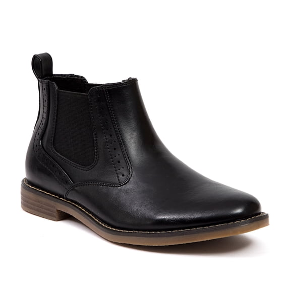 Deer Stags Boys' Malcom Jr. Dress Comfort Chelsea Boot - Black - 2 Little Kid Medium