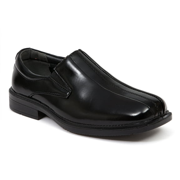Deer Stags Boys' Wings Dress Comfort Slip-On- Black- 5.5 Big Kid Medium