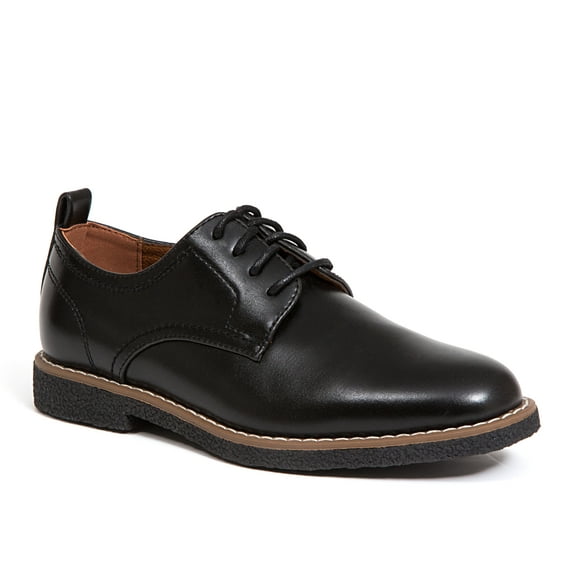 Deer Stags Boys' Zander Lace-up Dress Comfort Oxford -Black/Black - 2 Little Kid Medium