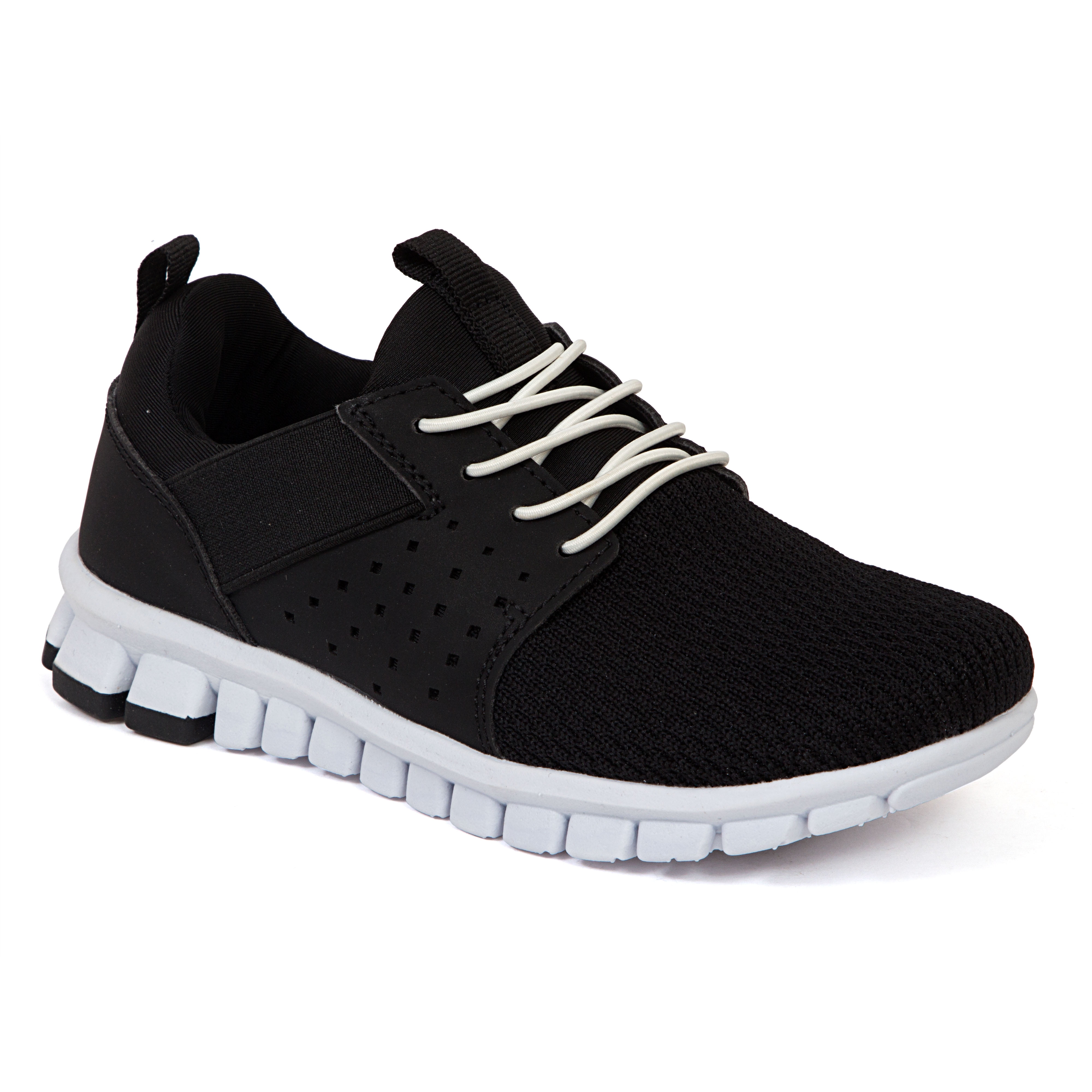 Deer Stags Kids Betts Jr. NoSox Bungee Lace Fashion Sneaker Black White 4 Big Kid Medium Walmart