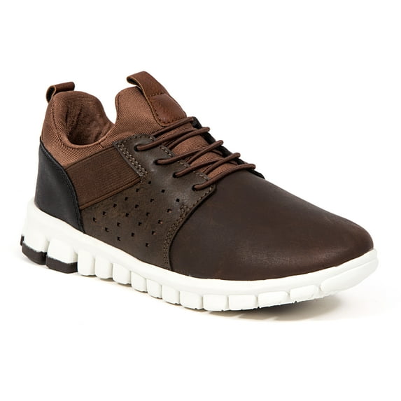 Deer Stags Kids' Betts Jr. NoSox Bungee Lace Fashion Sneaker - Dark Brown - 3.5 Big Kid Medium