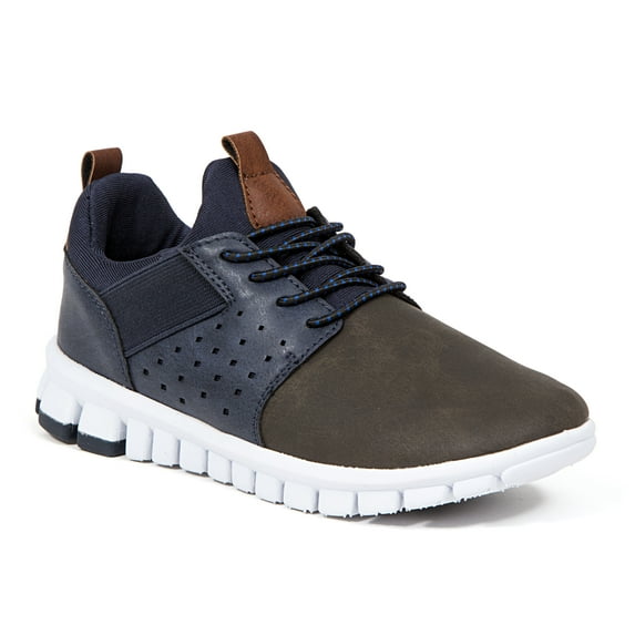 Deer Stags Kids' Betts Jr. NoSox Bungee Lace Fashion Sneaker - Dark Grey/Navy - 7 Big Kid Medium