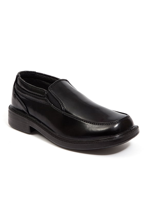 Kids' Brian Dress Comfort Slip-On Loafer - Black- 9.5 Little Kid Medium