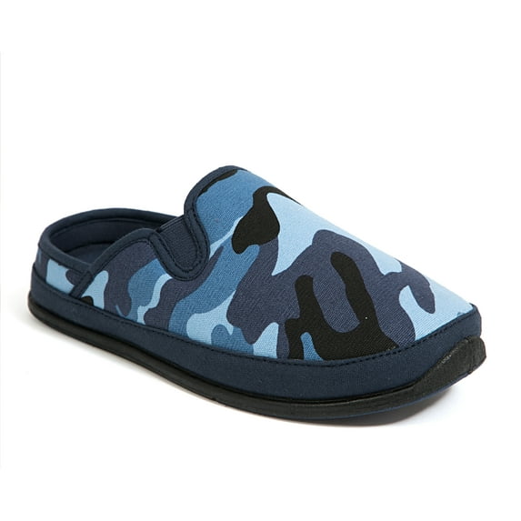Deer Stags Kids' Lil Spike Slipper - Blue/Camo- 3 Little Kid Medum