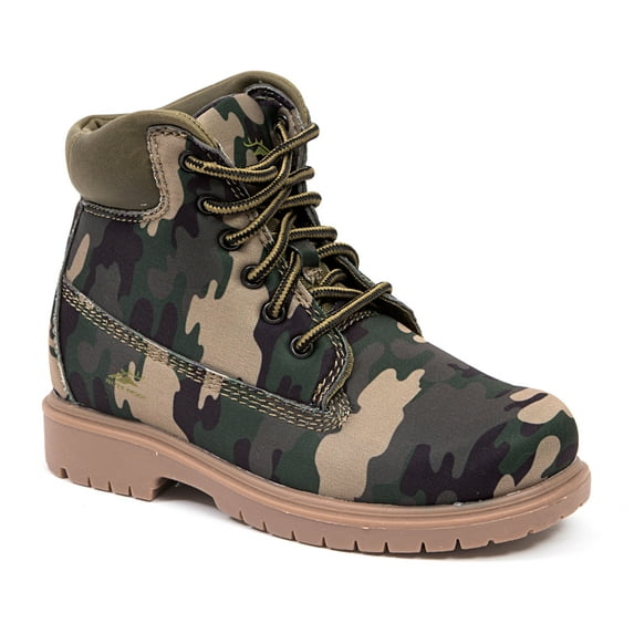 Deer Stags Kids' Mak2 Waterproof Work Boot - Green/Camo - 1 Little Kid Medium