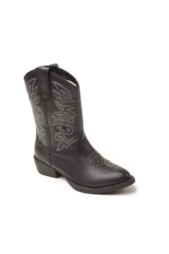 Kids' Ranch Cowboy Boot - Black - 6 Big Kid Medium