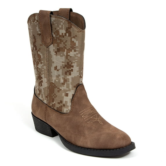 Deer Stags Kids' Ranch Cowboy Boot - Brown/Brown - 5 Big Kid Medium