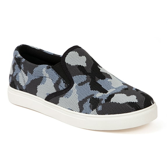 Deer Stags Kids' Tillard Jr. Comfort Casual Slip-On - Grey/Blue Camo - 3 Little Kid Medium
