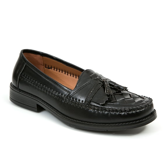 Deer Stags Men's Herman Kiltie Tassel Comfort Loafer - Jet Black - 11 Wide