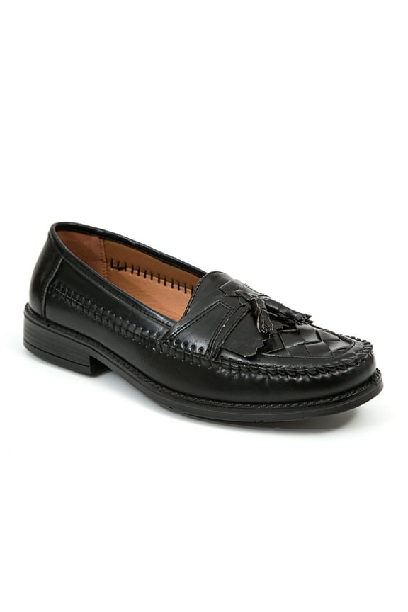 Men's Herman Kiltie Tassel Comfort Loafer - Jet Black - 8 Wide