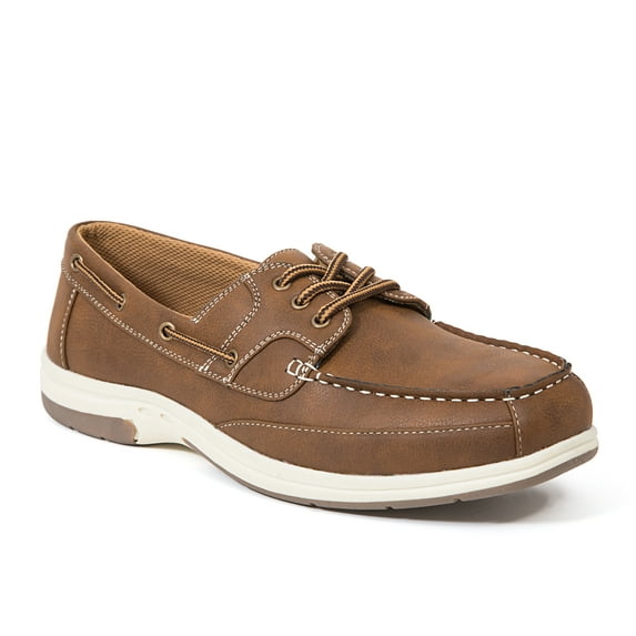 Deer Stags Men's Mitch Adjustable Boat Shoe - Dark Tan - 9 Medium