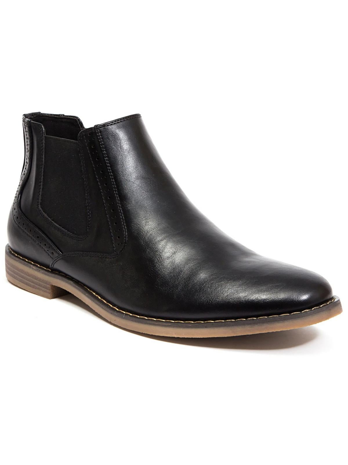 DEER STAGS Mens Black Moisture Wicking Goring Rockland Round Toe Dress Boots Shoes 12 M Walmart