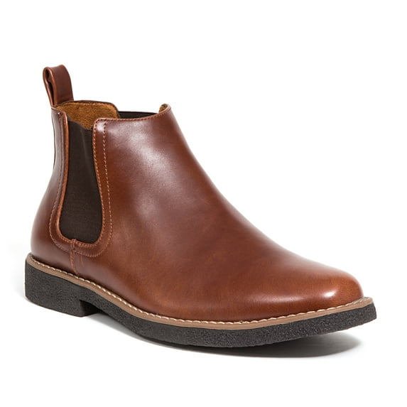 Deer Stags Men's Rockland Dress Comfort Chelsea Boot - Redwood/Dark Brown - 11.5 Wide