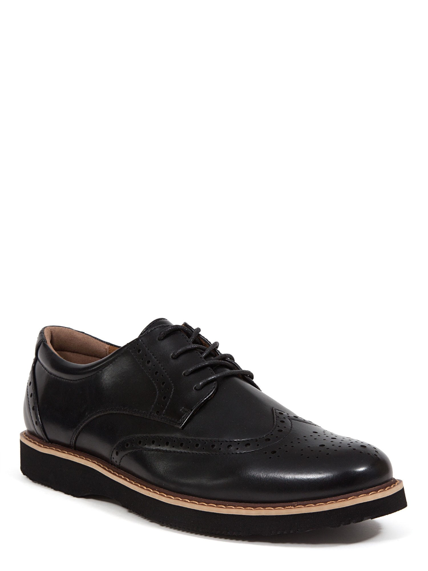 Deer Stags Men s Walkmaster Wingtip Oxford Leather Shoe Wide