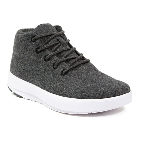 Deer Stags Men's Waylon Faux Wool Water-Repellant Casual Boot - DK Grey/White Sole - 11 Medium