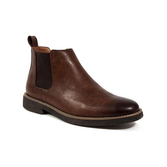 Deer Stags Mens Rockland Faux Leather Slip On Ankle Boots
