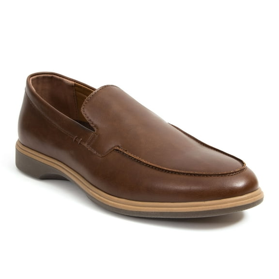 Deer Stags Porto Mens S.U.P.R.O. Sock Dress Loafer - Brown - 11.5 Wide
