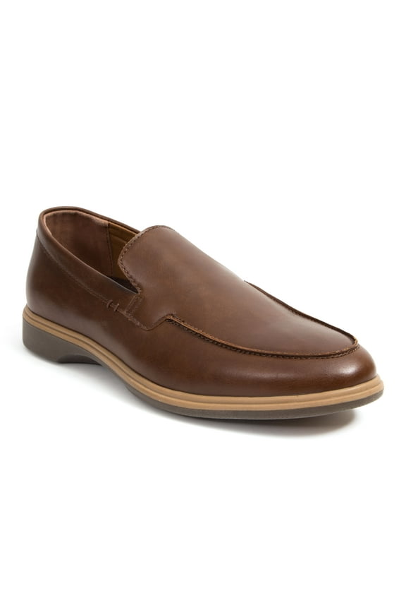Porto Mens S.U.P.R.O. Sock Dress Loafer - Brown - 12 Wide