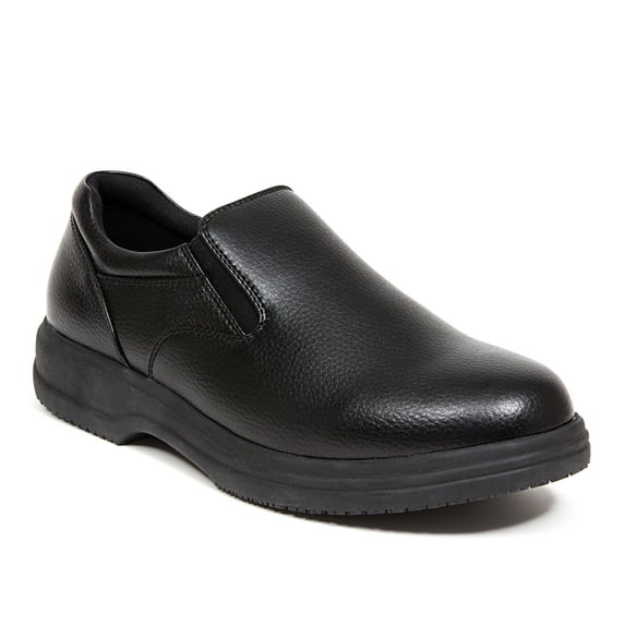 Deer Stags Unisex Manager Slip-Resistant Workwear Loafer - Black - 7 Medium