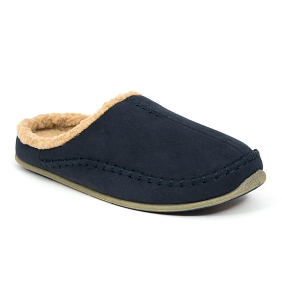 Deer Stags Unisex Nordic Microsuede Slipper - Navy - 15 Wide